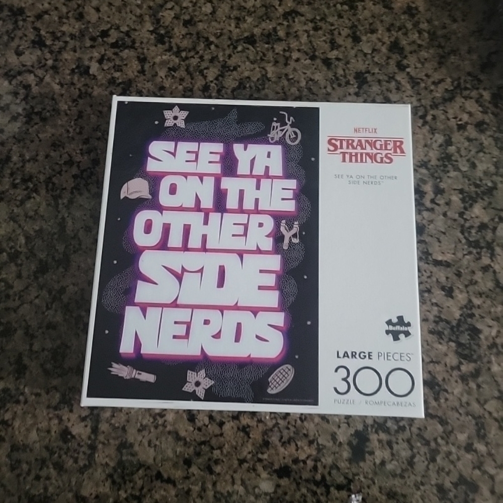 Stranger Things Puzzle - 300 Pieces - Black and White